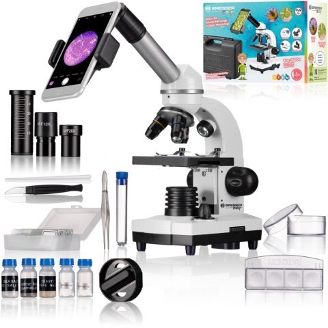 Mikroskop Bresser Junior Biolux SEL 40-1600x z futerałem, biały