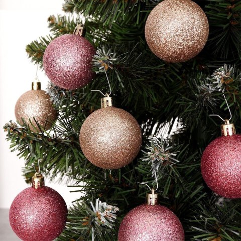 Bombki choinkowe nietłukące różowe zestaw 7 szt. 5 cm