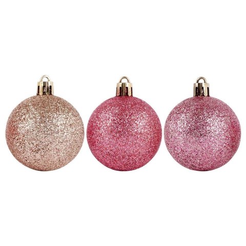 Bombki choinkowe nietłukące różowe zestaw 7 szt. 5 cm