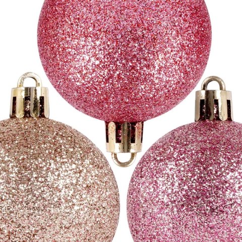 Bombki choinkowe nietłukące różowe zestaw 7 szt. 5 cm