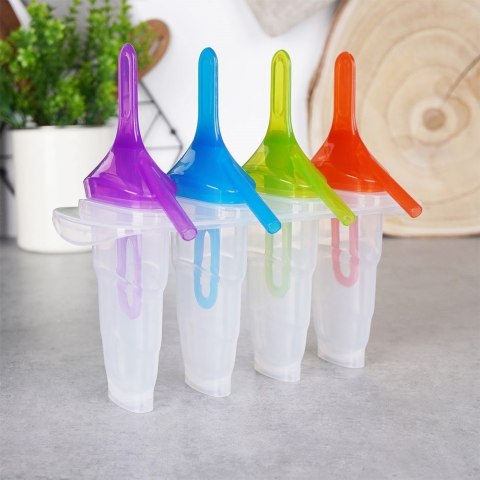 Foremka forma do lodów na patyku lody 4 szt. stojak