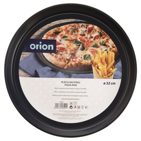 Forma do pizzy perforowana blacha z powłoką teflonową czarna 32 cm