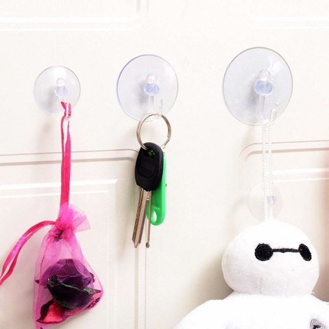 Haczyk wieszak z przyssawką kuchenny łazienkowy zestaw 8 szt.