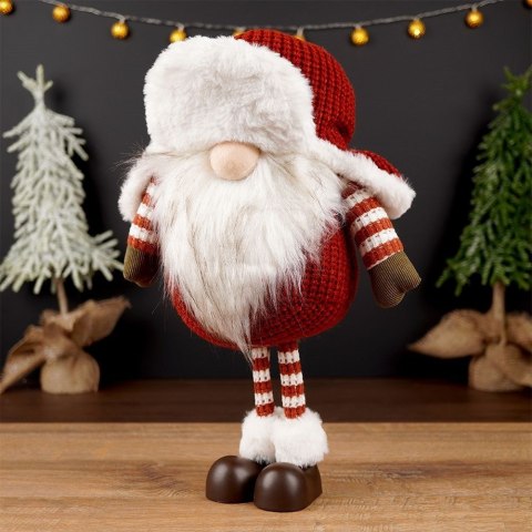 Krasnal skrzat pod choinkę czerwony 39 cm