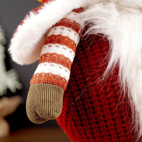 Krasnal skrzat pod choinkę czerwony 39 cm