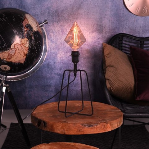 Lampka lampa metalowa czarna stołowa na biurko komodę stolik nocny loft