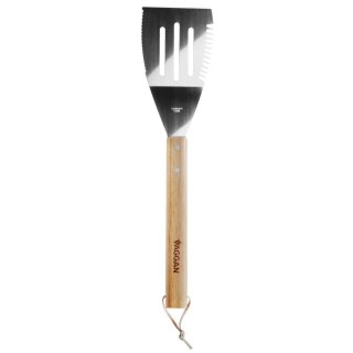 Łopatka stalowa szpatułka do grillowania grilla z nożem duża 40,5 cm