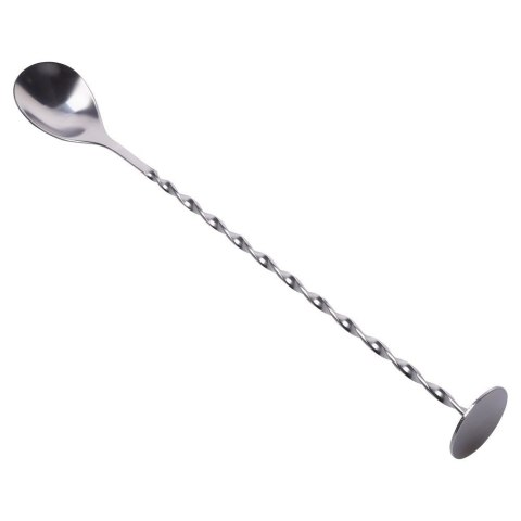 Łyżka barmańska do drinków i koktajli stalowa 28 cm