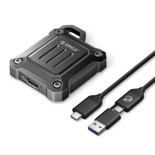 Obudowa na dysk Orico XAM2-G2-BK-BP M.2 NVMe 2230, USB-C 10 Gbps, wzmocniona, metalowa