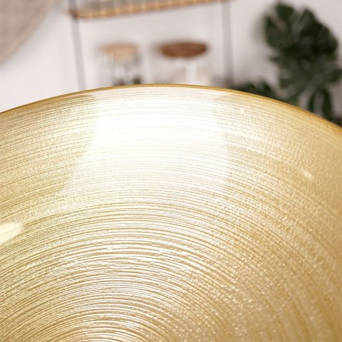 Miska misa do sałatek na przystawki owoce złota szklana / patera 30 cm 2,2 l