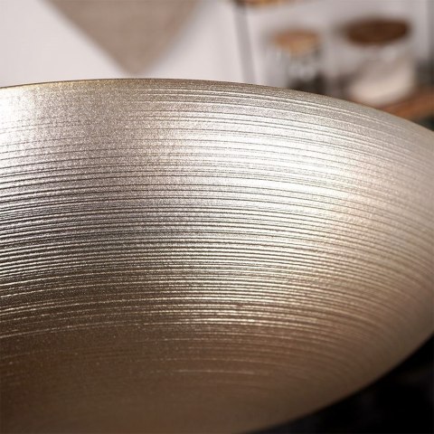 Miska misa do sałatek na przystawki owoce złota szklana / patera 30 cm 2,2 l