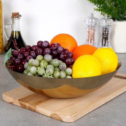 Miska stalowa złota 27,5 cm, 2,5 l