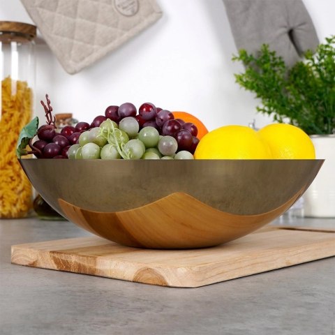 Miska stalowa złota 27,5 cm, 2,5 l