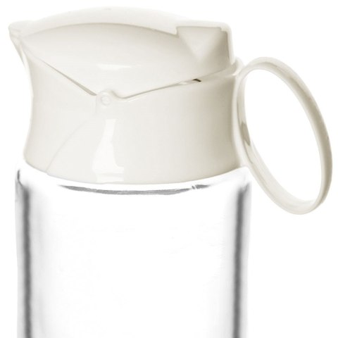 Mlecznik z uchwytem i pokrywką szklany 235 ml