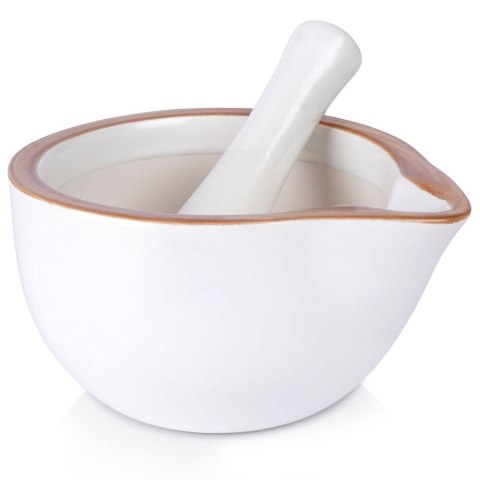 Moździerz do przypraw ceramiczny biały