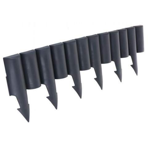 Palisada płotek ogrodowy obrzeże do grządek trawnika border grafitowy 25 cm