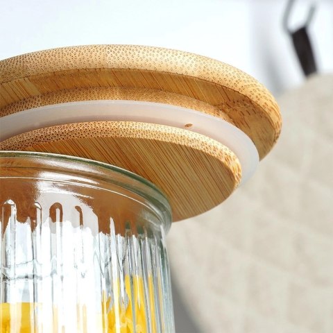 Pojemnik na produkty sypkie szklany z pokrywką i uszczelką 1,3 l