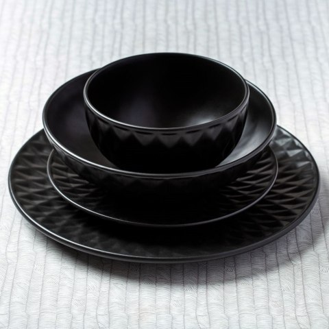 Talerz ceramiczny czarny deserowy płytki SOHO CLASSIC 20 cm