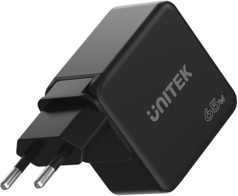 Ładowarka sieciowa Unitek GaN, PD 65W, podróżna, 3 porty