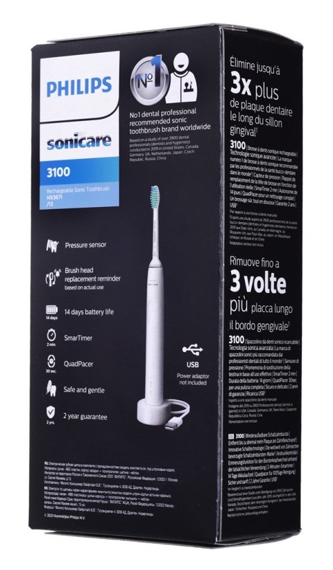 Philips 3100 series HX3671/13 Technologia soniczna Szczoteczka soniczna