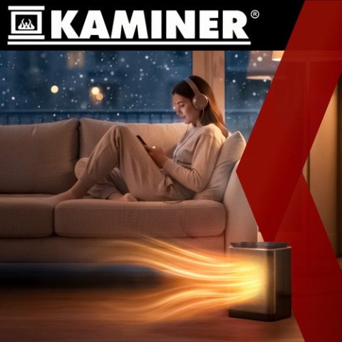 Grzejnik elektryczny ceramiczny KAMINER LUMNI PTC 1500W energooszczędny!