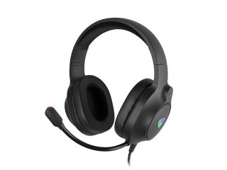 Słuchawki z mikrofonem Genesis Neon 213 RGB nauszne czarne