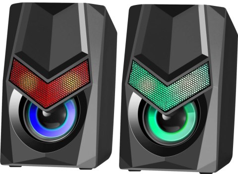 Głośniki Defender SOLAR 1 2.0 6W USB podświetlenie LED Głośniki Defender SOLAR 1 2.0 6W USB podświetlenie LED