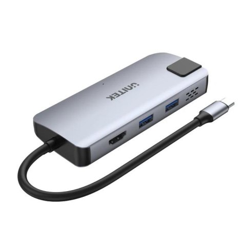Hub USB-C Unitek D1028 2x USB-A, HDMI 2.0, RJ-45, USB-C PD 100W Hub USB-C Unitek D1028 2x USB-A, HDMI 2.0, RJ-45, USB-C PD 100W