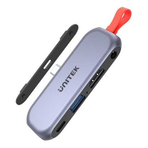 Hub USB-C Unitek D1070, HDMI 2.0, miniJack, PD 100W, mobile Hub USB-C Unitek D1070, HDMI 2.0, miniJack, PD 100W, mobile