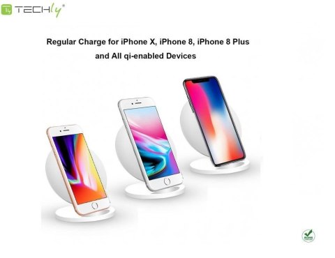Ładowarka Bezprzewodowa Techly Indukcyjna Fast IQ 10W, biała Ładowarka Bezprzewodowa Techly Indukcyjna Fast IQ 10W, biała