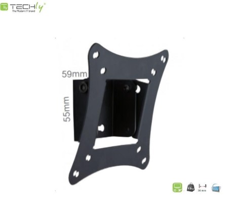Uchwyt ścienny LCD/LED Techly 13"-30", 15kg czarny, uchylny Uchwyt ścienny LCD/LED Techly 13"-30", 15kg czarny, uchylny