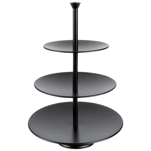3-piętrowa Patera na Ciastka Owoce Słodycze Czarna EXCELLENT HOUSEWARE