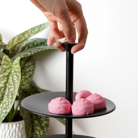 3-piętrowa Patera na Ciastka Owoce Słodycze Czarna EXCELLENT HOUSEWARE