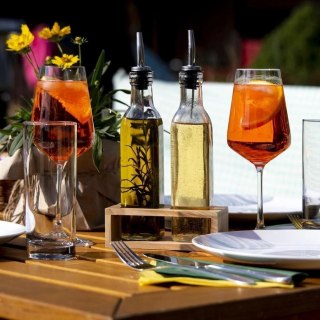 Butelki na Oliwę Ocet z Dozownikami Szklane ze Stojakiem ORION 2 x 300 ml