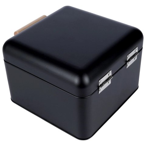 Chlebak Pojemnik Metalowy na Chleb Pieczywo Mały Czarny ORION 22x20x14 cm