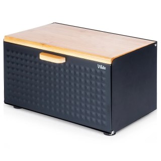 Chlebak Pojemnik na Chleb Metalowy z Podwójną Pokrywą VILDE 35,5x22x20,5 cm