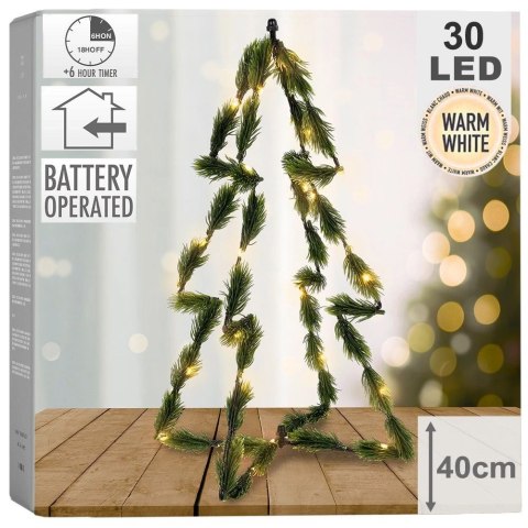 Choinka Ozdoba Świąteczna 30 LED Świecąca HOME STYLING COLLECTION 40 cm