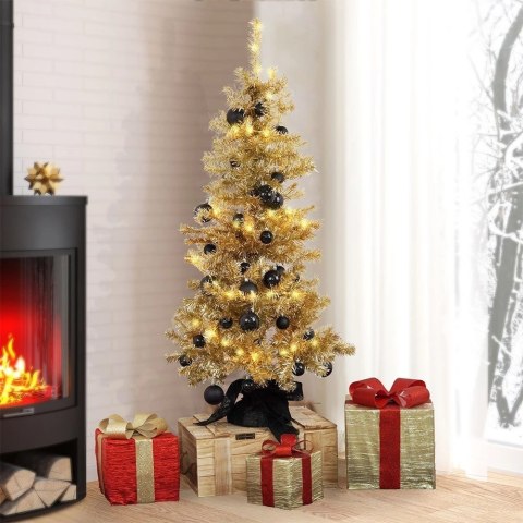 Choinka Świąteczna Sztuczna Złota Ozdobna ORION 120 cm