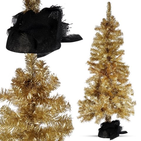 Choinka Świąteczna Sztuczna Złota Ozdobna ORION 120 cm