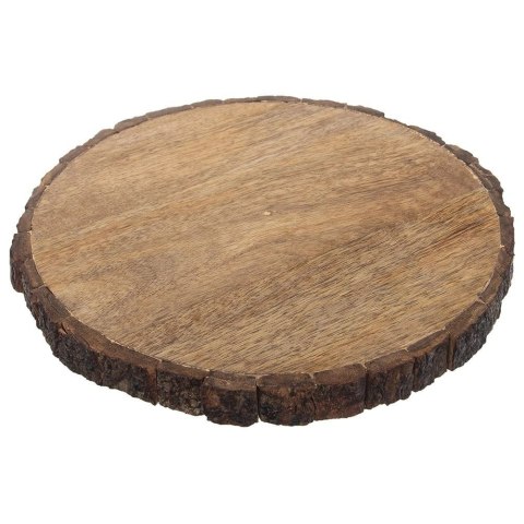 Deska Taca do Krojenia Serwowania Przekąsek Drewniana Okrągła ORION 30 cm