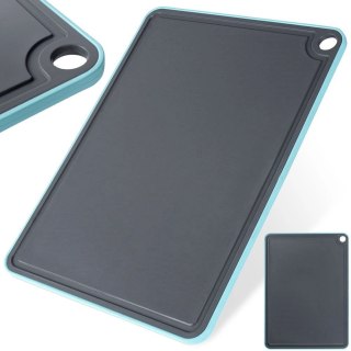 Deska do Krojenia Plastikowa Szara Uniwersalna z Rowkiem ORION 35,5 x 26 cm