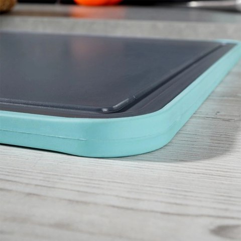 Deska do Krojenia Plastikowa Szara Uniwersalna z Rowkiem ORION 35,5 x 26 cm