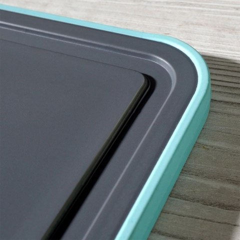 Deska do Krojenia Plastikowa Szara Uniwersalna z Rowkiem ORION 35,5 x 26 cm