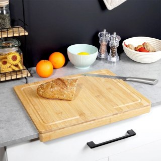 Deska do Krojenia z Rantem Drewniana Bambusowa EXCELLENT HOUSEWARE 45x35 cm