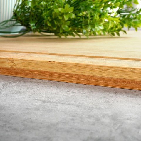 Deska do Krojenia z Rantem Drewniana Bambusowa EXCELLENT HOUSEWARE 45x35 cm