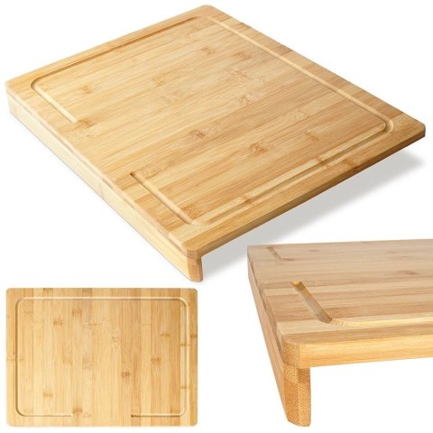 Deska do Krojenia z Rantem Drewniana Bambusowa EXCELLENT HOUSEWARE 45x35 cm
