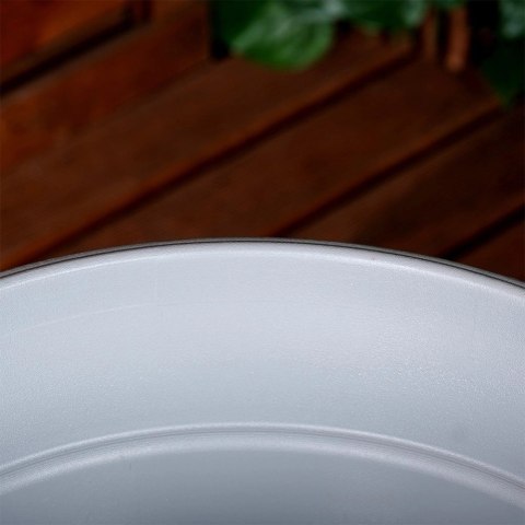 Doniczka Ogrodowa Imitacja Kamienia Plastikowa Szara Okrągła VILDE 38x34 cm