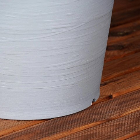 Doniczka Ogrodowa Imitacja Kamienia Plastikowa Szara Okrągła VILDE 38x34 cm