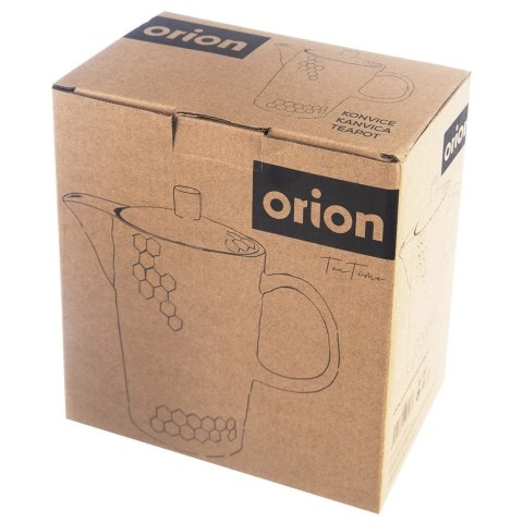 Dzbanek do Kawy Herbaty Napojów Ceramiczny Czarny Ozdobny Solidny ORION 1,3 l