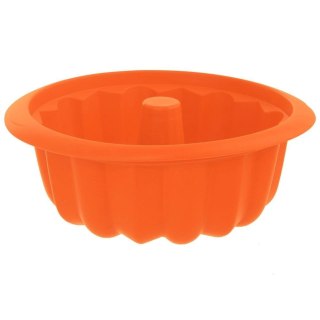 Forma do Babki Silikonowa z Kominem Pomarańczowa Solidna ORION 26 x 9,5 cm